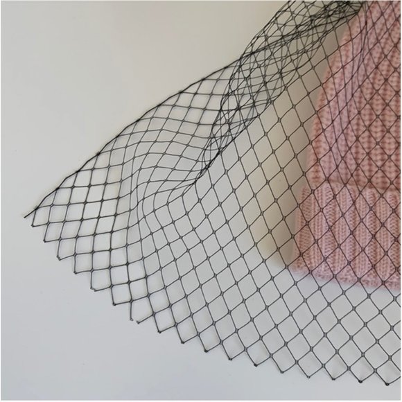 kate spade pink black Fit To Be Tied Wool Veil Hat nwot - Picture 7 of 16